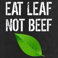 Eat Leaf Not Beef Funny Vegetarians 7 Panel Mesh Trucker Snapback Hat