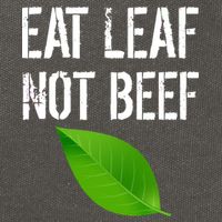 Eat Leaf Not Beef Funny Vegetarians Cotton Canvas Backpack