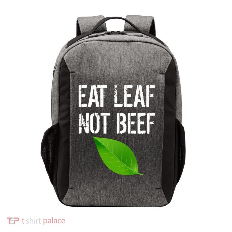 Eat Leaf Not Beef Funny Vegetarians Vector Backpack