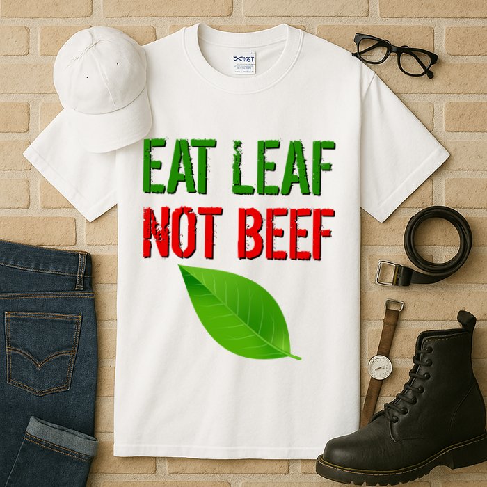Eat Leaf Not Beef Funny Vegetarians Tall T-Shirt