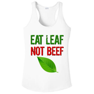 Eat Leaf Not Beef Funny Vegetarians Ladies PosiCharge Competitor Racerback Tank