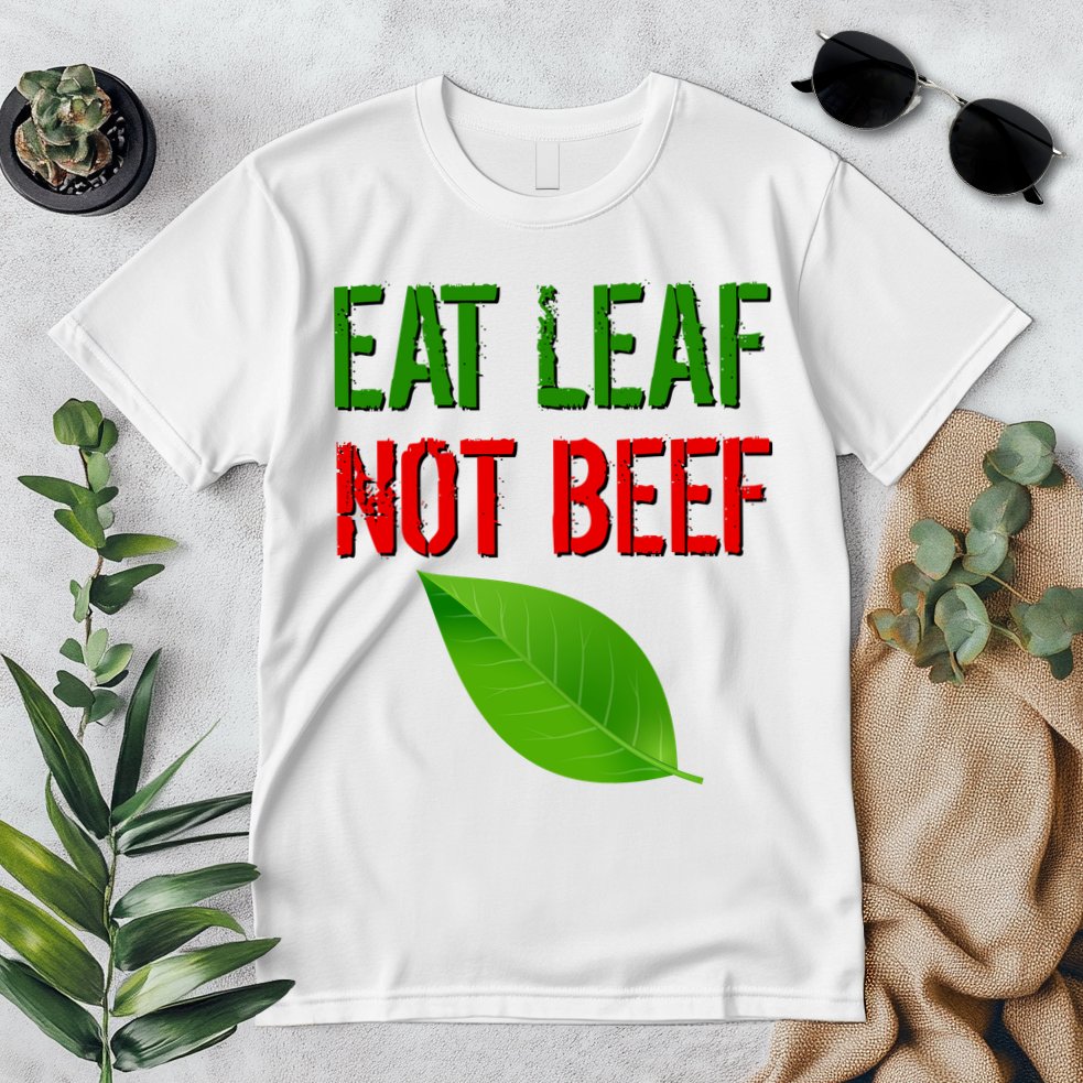 Eat Leaf Not Beef Funny Vegetarians Premium T-Shirt