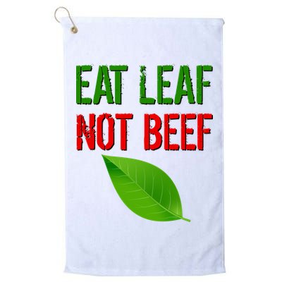 Eat Leaf Not Beef Funny Vegetarians Golf Towel