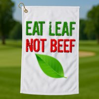 Eat Leaf Not Beef Funny Vegetarians Golf Towel