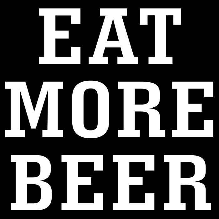 Eat More Beer Stripe Pom Pom Beanie