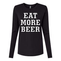 Eat More Beer Womens Cotton Relaxed Long Sleeve T-Shirt