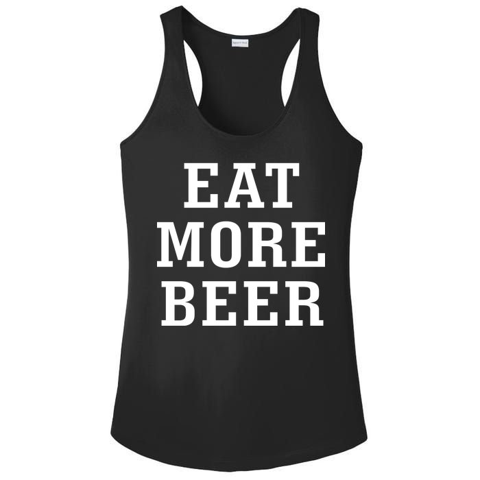 Eat More Beer Ladies PosiCharge Competitor Racerback Tank