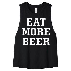 Eat More Beer Women's Racerback Cropped Tank