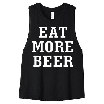 Eat More Beer Women's Racerback Cropped Tank