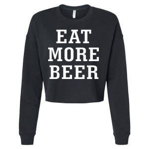 Eat More Beer Cropped Pullover Crew