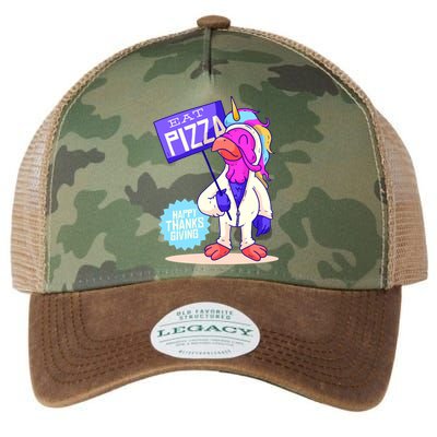 Eat Pizza Funny Happy Thanksgiving Legacy Tie Dye Trucker Hat