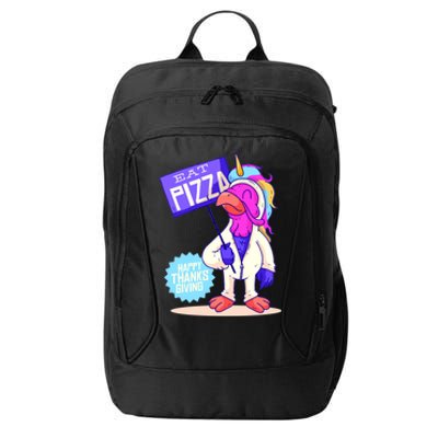 Eat Pizza Funny Happy Thanksgiving City Backpack