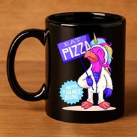 Eat Pizza Funny Happy Thanksgiving 11oz C Handle Ceramic Mug