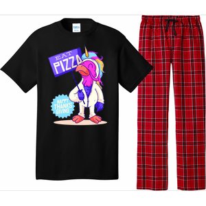 Eat Pizza Funny Happy Thanksgiving Pajama Set