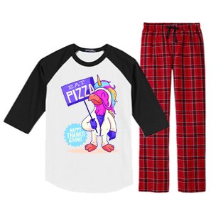 Eat Pizza Funny Happy Thanksgiving Raglan Sleeve Pajama Set