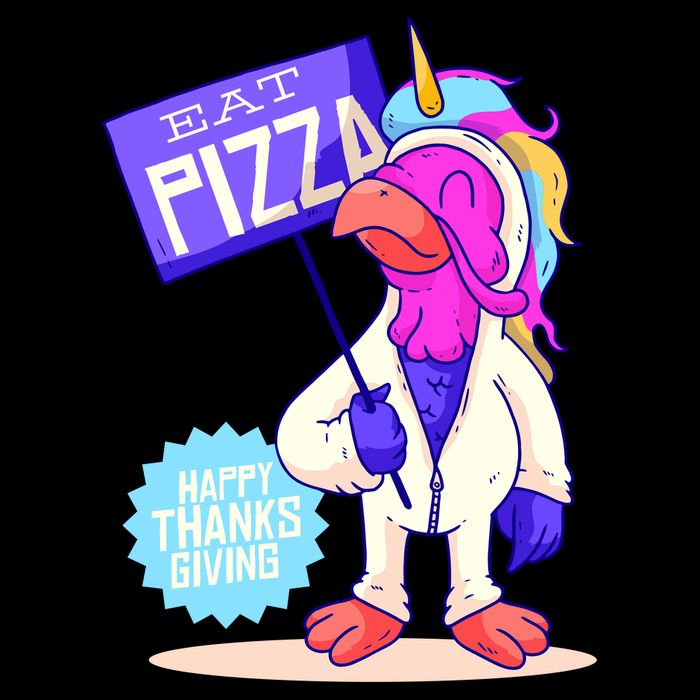 Eat Pizza Funny Happy Thanksgiving Bag