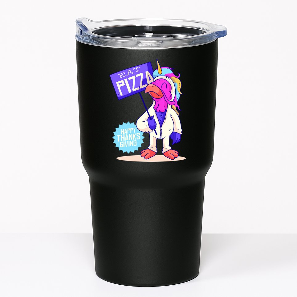 Eat Pizza Funny Happy Thanksgiving Tumbler