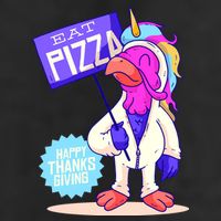Eat Pizza Funny Happy Thanksgiving 25L Jumbo Tote