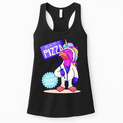 Eat Pizza Funny Happy Thanksgiving Womens Tank Top
