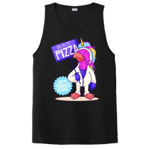 Eat Pizza Funny Happy Thanksgiving PosiCharge Competitor Tank