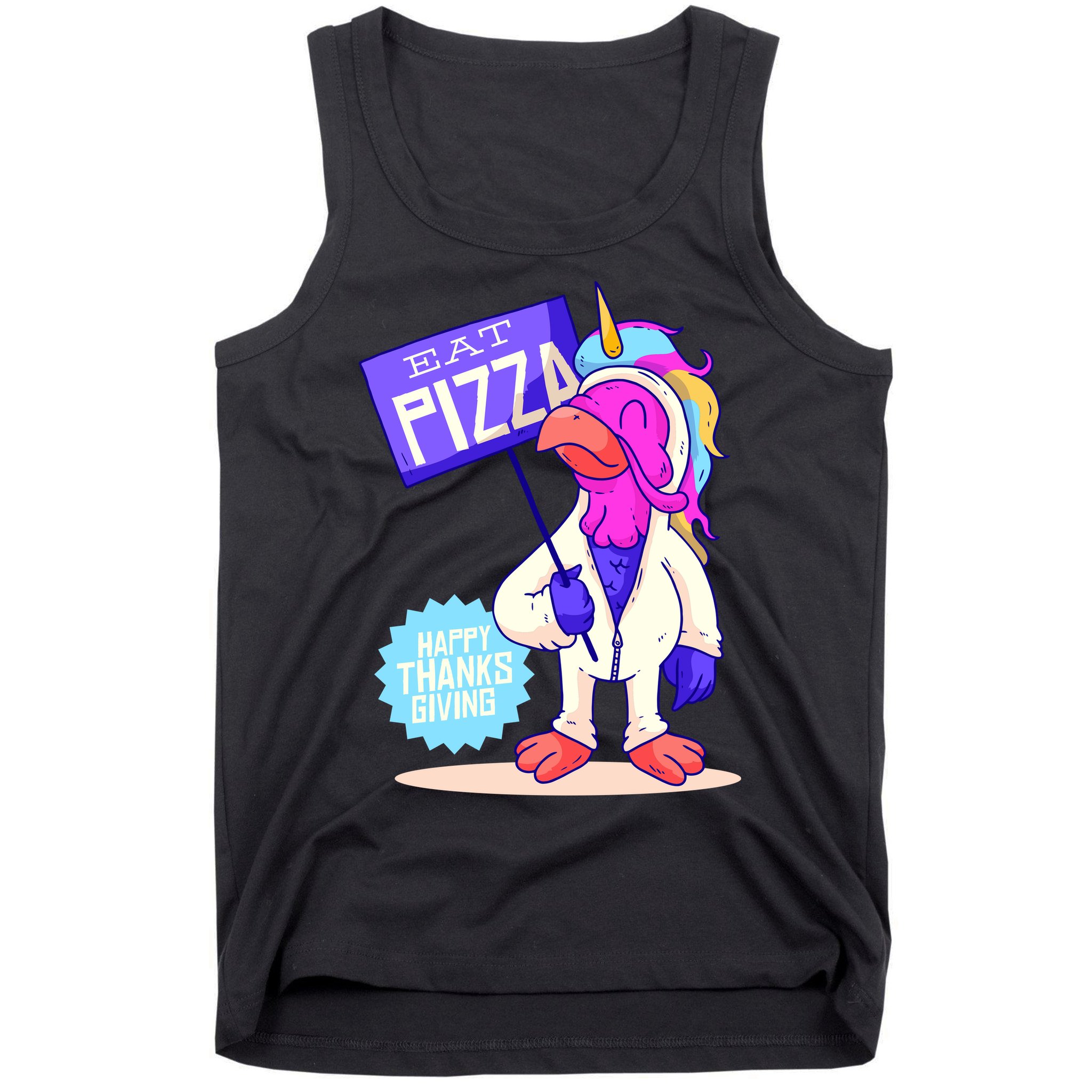 Eat Pizza Funny Happy Thanksgiving Tank Top