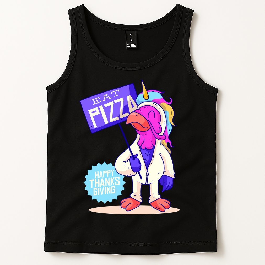 Eat Pizza Funny Happy Thanksgiving Tank Top