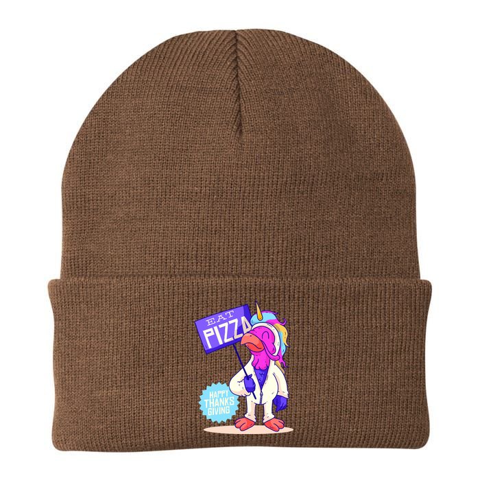 Eat Pizza Funny Happy Thanksgiving Knit Cap Winter Beanie