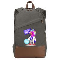 Eat Pizza Funny Happy Thanksgiving Cotton Canvas Backpack