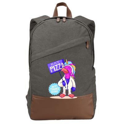 Eat Pizza Funny Happy Thanksgiving Cotton Canvas Backpack