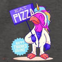 Eat Pizza Funny Happy Thanksgiving Vector Backpack