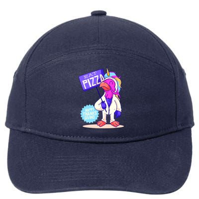 Eat Pizza Funny Happy Thanksgiving 7-Panel Snapback Hat