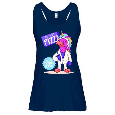 Eat Pizza Funny Happy Thanksgiving Ladies Essential Flowy Tank