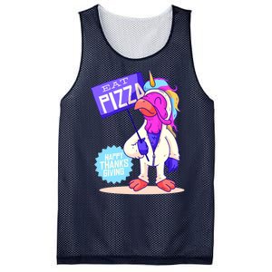 Eat Pizza Funny Happy Thanksgiving Mesh Reversible Basketball Jersey Tank