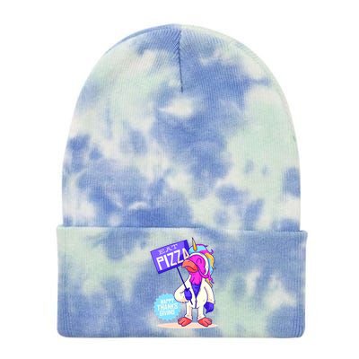 Eat Pizza Funny Happy Thanksgiving Tie Dye 12in Knit Beanie