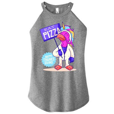 Eat Pizza Funny Happy Thanksgiving Women's Perfect Tri Rocker Tank