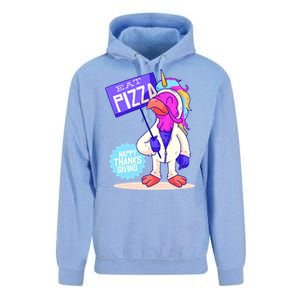 Eat Pizza Funny Happy Thanksgiving Unisex Surf Hoodie