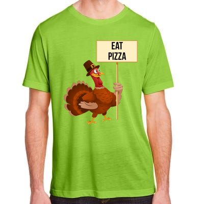 Eat Pizza Funny Turkey Adult ChromaSoft Performance T-Shirt