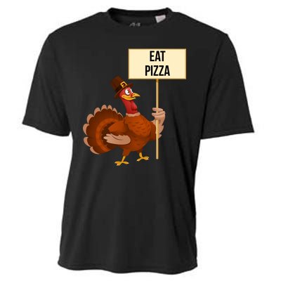 Eat Pizza Funny Turkey Cooling Performance Crew T-Shirt