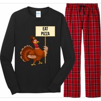 Eat Pizza Funny Turkey Long Sleeve Pajama Set