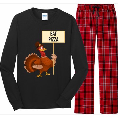 Eat Pizza Funny Turkey Long Sleeve Pajama Set