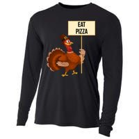 Eat Pizza Funny Turkey Cooling Performance Long Sleeve Crew