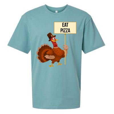 Eat Pizza Funny Turkey Sueded Cloud Jersey T-Shirt