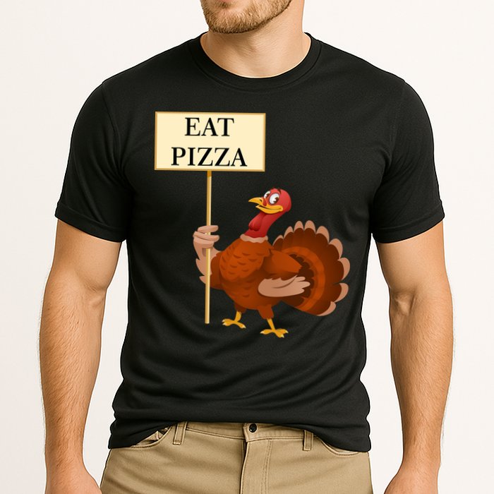 Eat Pizza Not Turkey Cooling Performance Crew T-Shirt