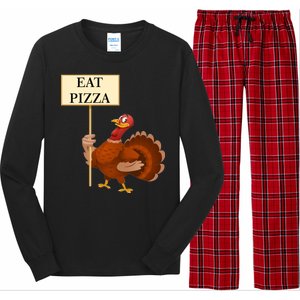 Eat Pizza Not Turkey Long Sleeve Pajama Set