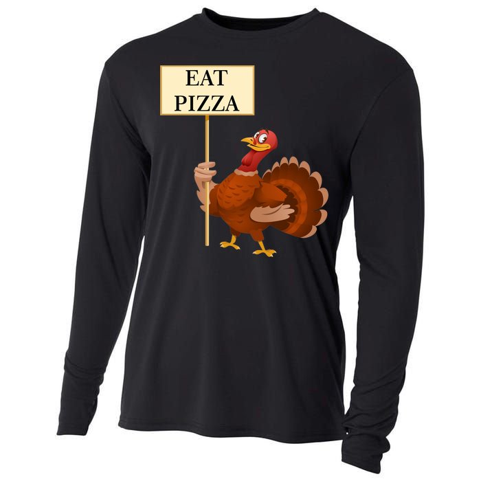 Eat Pizza Not Turkey Cooling Performance Long Sleeve Crew