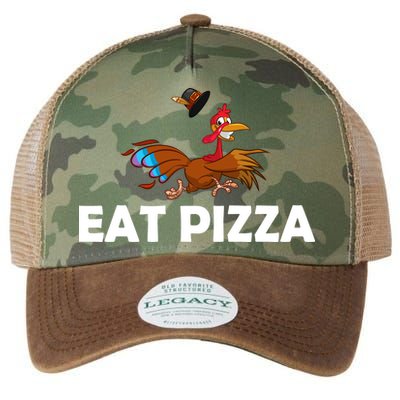 Eat Pizza Not Turkey Funny Thanksgiving Legacy Tie Dye Trucker Hat