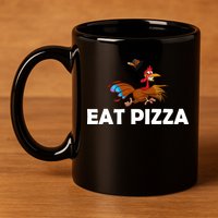Eat Pizza Not Turkey Funny Thanksgiving 11oz C Handle Ceramic Mug