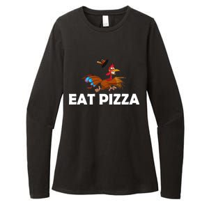 Eat Pizza Not Turkey Funny Thanksgiving Womens CVC Long Sleeve Shirt