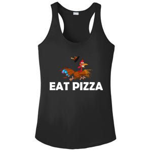 Eat Pizza Not Turkey Funny Thanksgiving Ladies PosiCharge Competitor Racerback Tank