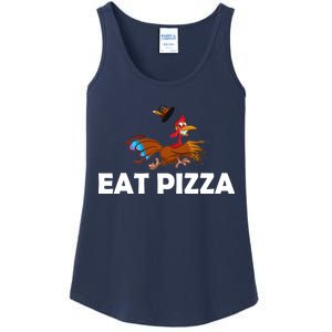 Eat Pizza Not Turkey Funny Thanksgiving Ladies Essential Tank